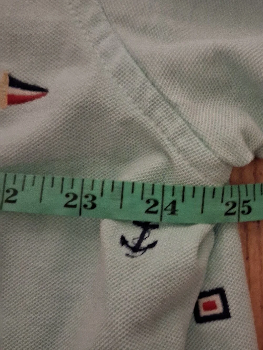 Ralph Lauren Polo Shirt Mens 2XLT Blue Knit Oxford Nautical Embroidered Flags